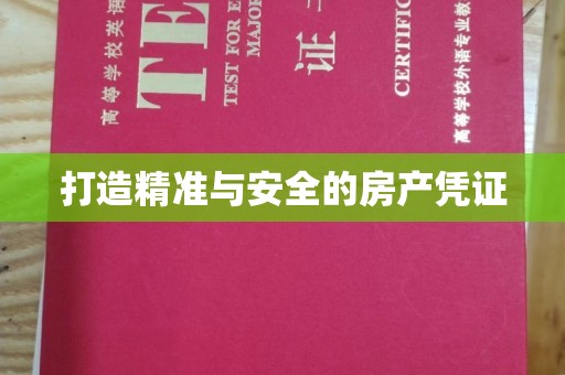 大竹打造精准与安全的房产凭证
